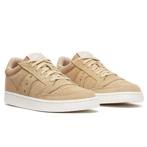 Saucony Womens Jazz Court Split Suede Tan Sneakers Shoes